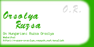 orsolya ruzsa business card
